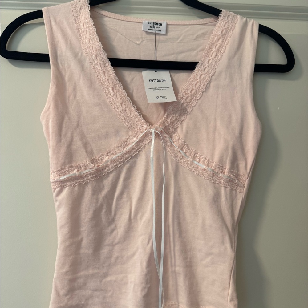 Cotton On Blush Lace Detail Tank